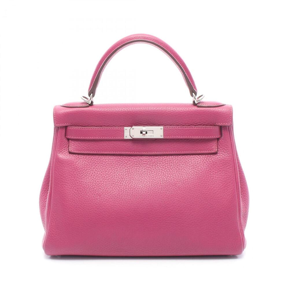 Hermes Kelly 28 Tosca, 2-way handbag, Taurillon Clemence leather, women's, pu...